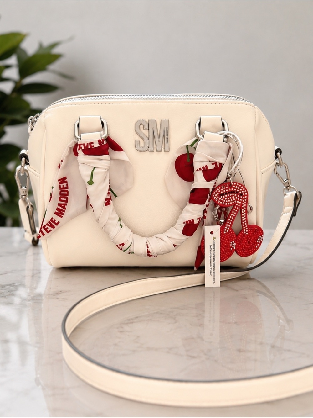 Steve Madden Vanilla Cherry Accent Satchel/Crossbody ✨Rare✨